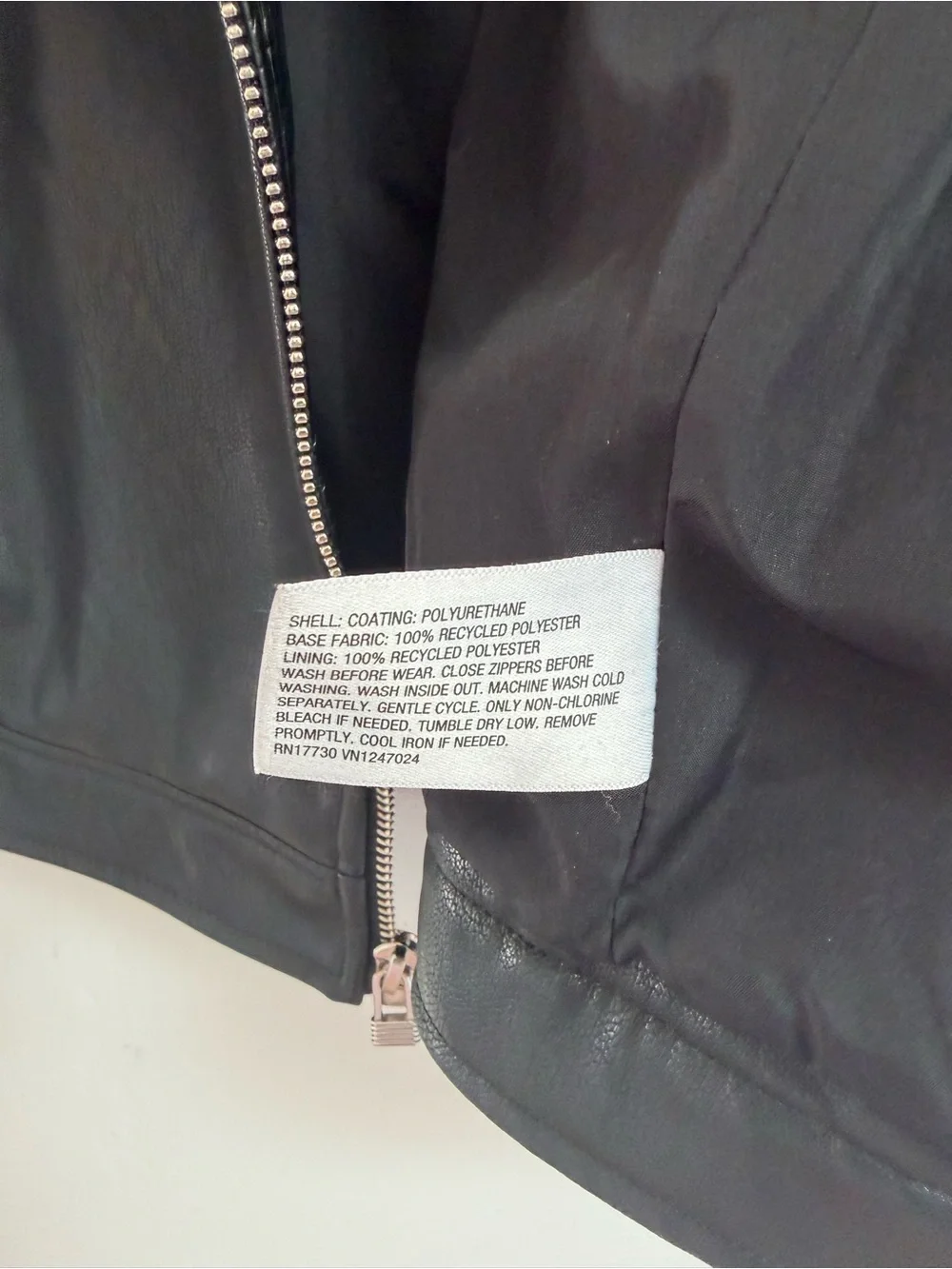 art class Black Faux Leather Moto Jacket with Silver Hardware